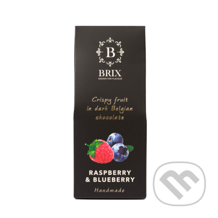 Malina a čučoriedka v horkej čokoláde Callebaut 80g (Brix). Brix, 2019 Malina a čučoriedka v horkej čokoláde Callebaut 80g (Brix). Brix, 2019
