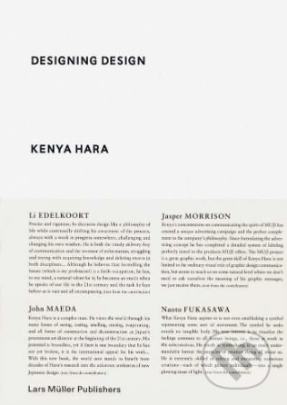 Kniha: Designing Design (Kenya Hara). Lars Muller Publishers, 2015 Kniha: Designing Design (Kenya Hara). Lars Muller Publishers, 2015