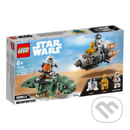 Spoločenská hra: LEGO Star Wars 75228 Únikový modul verzus mikrostíhačka Dewbackov (LEGO). LEGO, 2018 Spoločenská hra: LEGO Star Wars 75228 Únikový modul verzus mikrostíhačka Dewbackov (LEGO). LEGO, 2018