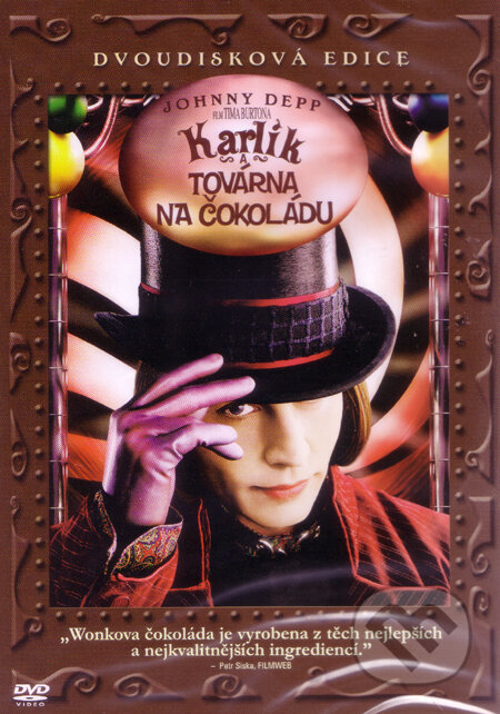 Film: Karlík a továrna na čokoládu (Tim Burton) (DVD). Magicbox, 2005 Film: Karlík a továrna na čokoládu (Tim Burton) (DVD). Magicbox, 2005