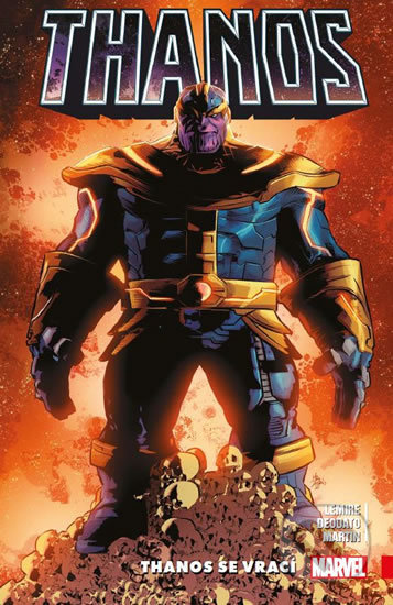 Kniha: Thanos 1: Thanos se vrací (Jeff Lemire). Crew, 2019 Kniha: Thanos 1: Thanos se vrací (Jeff Lemire). Crew, 2019