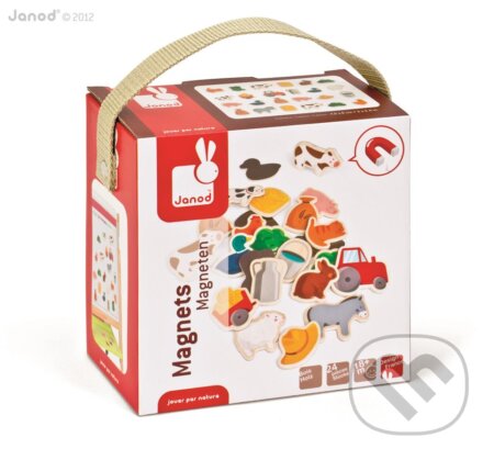 Spoločenská hra: Drevené magnetky Zvieratá na farme (Janod). Janod Spoločenská hra: Drevené magnetky Zvieratá na farme (Janod). Janod