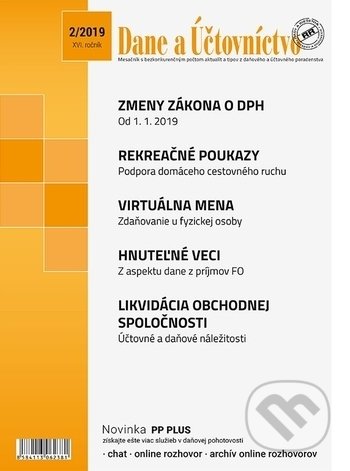 Dane a účtovníctvo 2/2019 (Poradca podnikateľa). Poradca podnikateľa, 2019 Dane a účtovníctvo 2/2019 (Poradca podnikateľa). Poradca podnikateľa, 2019