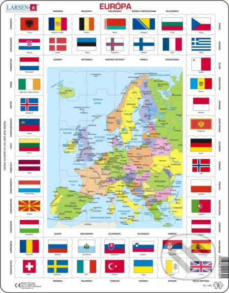 Puzzle: Európa (politická) (KL1) (Larsen). Larsen, 2019 Puzzle: Európa (politická) (KL1) (Larsen). Larsen, 2019