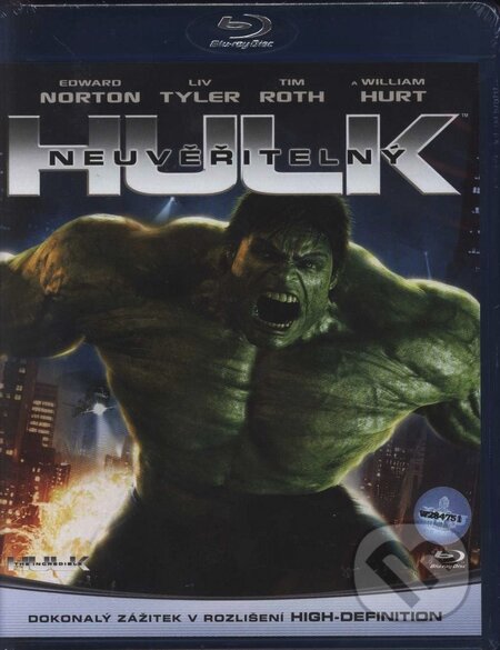 Film: Neuveriteľný Hulk (Louis Leterrier) (Blu-ray). Bonton Film, 2008 Film: Neuveriteľný Hulk (Louis Leterrier) (Blu-ray). Bonton Film, 2008