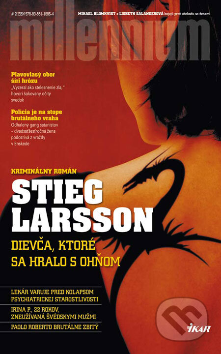Kniha: Dievča, ktoré sa hralo s ohňom (Stieg Larsson). Ikar, 2009 Kniha: Dievča, ktoré sa hralo s ohňom (Stieg Larsson). Ikar, 2009