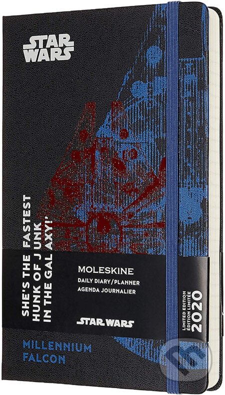 Moleskine – 12-mesačný diár čierny Star Wars - Millennium Falcon 2020, Moleskine, 2019