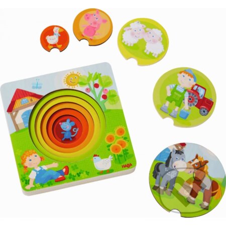 Puzzle: Viacvrstvové puzzle Kamaráti z farmy (Haba). Haba, 2019 Puzzle: Viacvrstvové puzzle Kamaráti z farmy (Haba). Haba, 2019