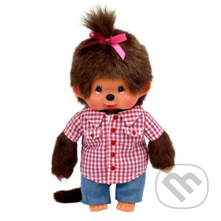 Mončiči Dievča v kockovanej košeli 20cm (Monchhichi). Monchhichi, 2019 Mončiči Dievča v kockovanej košeli 20cm (Monchhichi). Monchhichi, 2019