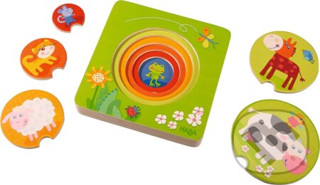 Puzzle: Viacvrstvové puzzle Na farme (Haba). Haba, 2019 Puzzle: Viacvrstvové puzzle Na farme (Haba). Haba, 2019