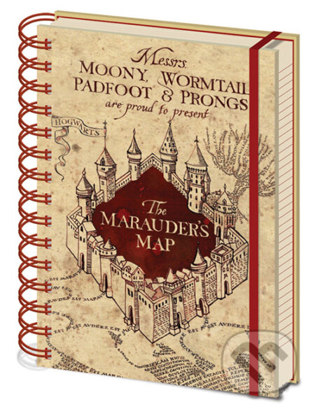 Poznámkový A5 blok Harry Potter: The Marauders Map (Harry Potter). Harry Potter, 2018 Poznámkový A5 blok Harry Potter: The Marauders Map (Harry Potter). Harry Potter, 2018