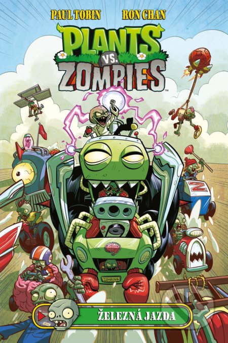 Kniha: Plants vs. Zombies: Železná jazda (Paul Tobin a Ron Chan). Fragment, 2019 Kniha: Plants vs. Zombies: Železná jazda (Paul Tobin a Ron Chan). Fragment, 2019