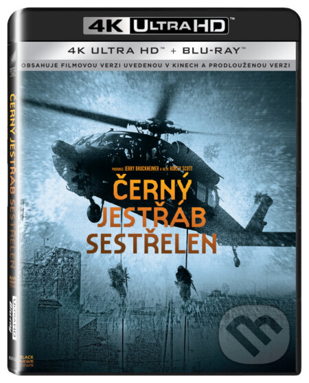 Film: Černý jestřáb sestřelen Ultra HD Blu-ray (Ridley Scott) (UltraHDBlu-ray). Bonton Film, 2019 Film: Černý jestřáb sestřelen Ultra HD Blu-ray (Ridley Scott) (UltraHDBlu-ray). Bonton Film, 2019