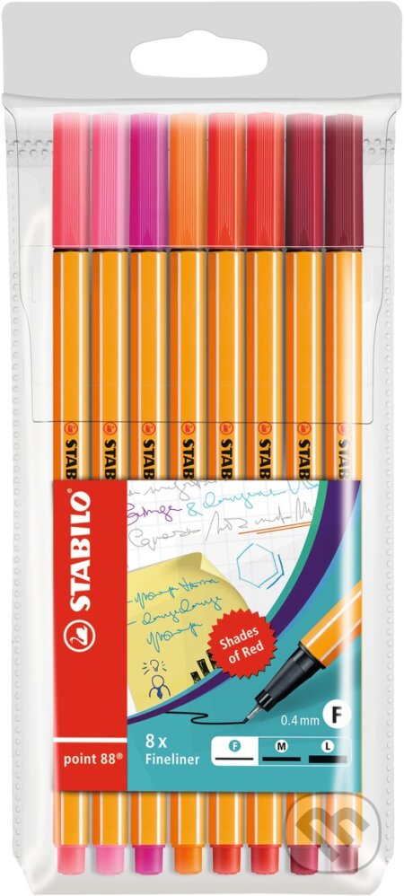 STABILO point 88 8 ks Púzdro "SHADES OF RED" (STABILO). STABILO, 2019 STABILO point 88 8 ks Púzdro "SHADES OF RED" (STABILO). STABILO, 2019