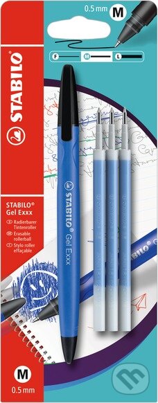 STABILO Gel Exxx 1 ks Blister modrý s 3 ks náplní ( gumovacie pero ) (STABILO). STABILO, 2019 STABILO Gel Exxx 1 ks Blister modrý s 3 ks náplní ( gumovacie pero ) (STABILO). STABILO, 2019