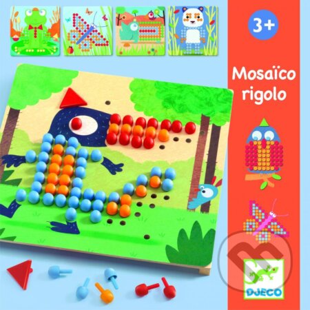 Spoločenská hra: Kolíčková mozajka - Rigolo (Djeco). Djeco, 2019 Spoločenská hra: Kolíčková mozajka - Rigolo (Djeco). Djeco, 2019