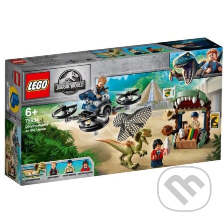 Spoločenská hra: Dilophosaurus na úteku (LEGO). LEGO, 2019 Spoločenská hra: Dilophosaurus na úteku (LEGO). LEGO, 2019
