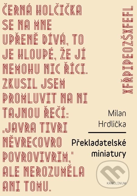 Překladatelské miniatury - Milan Hrdlička, Karolinum, 2014
