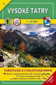 Vysoké Tatry 1:25 000, VKÚ Harmanec, 2019