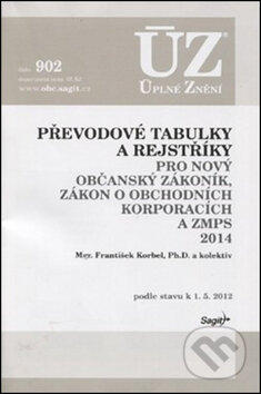 Kniha: ÚZ 902: Převodové tabulky a rejstřík pro nový občanský zákoník (Sagit). Sagit, 2004 Kniha: ÚZ 902: Převodové tabulky a rejstřík pro nový občanský zákoník (Sagit). Sagit, 2004