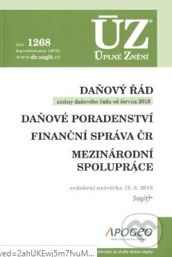 Kniha: ÚZ 1268: Daňový řád, Daňové poradenství, Finanční správa ČR, Mezinárodní spolupráce (Sagit). Sagit, 2018 Kniha: ÚZ 1268: Daňový řád, Daňové poradenství, Finanční správa ČR, Mezinárodní spolupráce (Sagit). Sagit, 2018