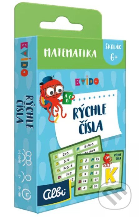 Spoločenská hra: Kvído Rýchle čísla (Albi). Albi, 2019 Spoločenská hra: Kvído Rýchle čísla (Albi). Albi, 2019