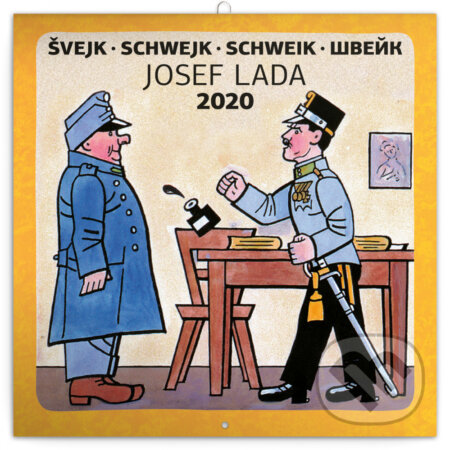 Poznámkový kalendář Švejk - Schwejk - Schweik - Швейк 2020 - Jaroslav Hašek, Josef Lada, Presco Group, 2019