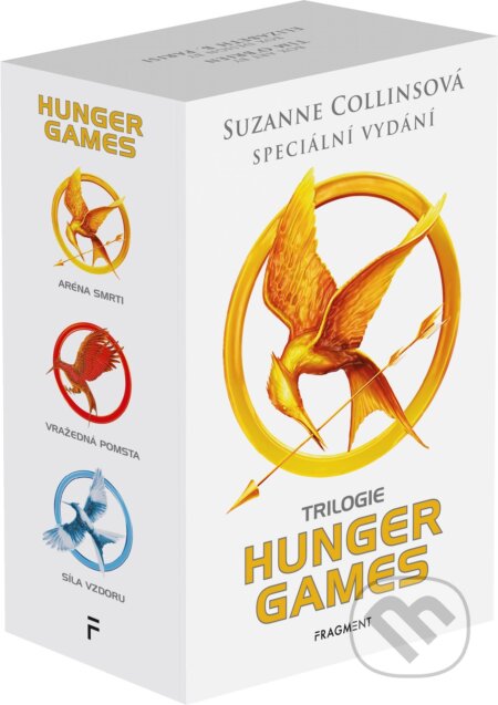 Kniha: Hunger Games: komplet 1.-3. díl - BOX (výroční vydání) (Suzanne Collins). Nakladatelství Fragment, 2019 Kniha: Hunger Games: komplet 1.-3. díl - BOX (výroční vydání) (Suzanne Collins). Nakladatelství Fragment, 2019