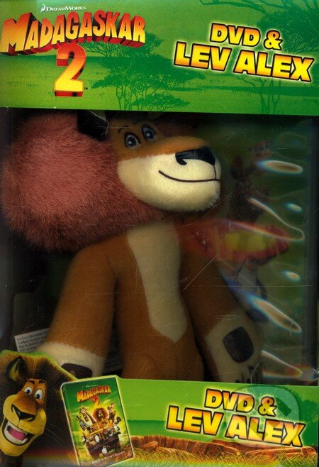 Film: Madagascar 2 + plyšová hračka lev ALEX (Marc Forster, Tom Mc- Grath, Eric Darnell a Tom McGrath) (DVD). Bonton Film, 2008 Film: Madagascar 2 + plyšová hračka lev ALEX (Marc Forster, Tom Mc- Grath, Eric Darnell a Tom McGrath) (DVD). Bonton Film, 2008