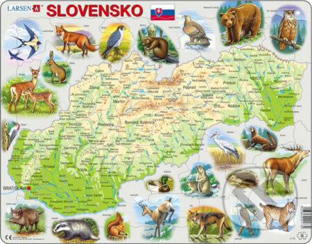 Puzzle: Slovensko (všeobecnozemepisné) K73 (Larsen). Larsen Puzzle: Slovensko (všeobecnozemepisné) K73 (Larsen). Larsen
