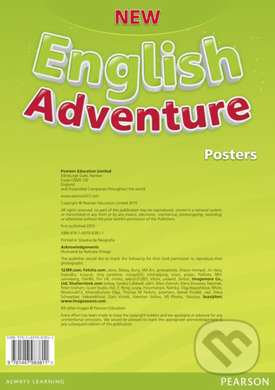 New English Adventure 1 - Posters - Anne Worrall, Pearson, 2015