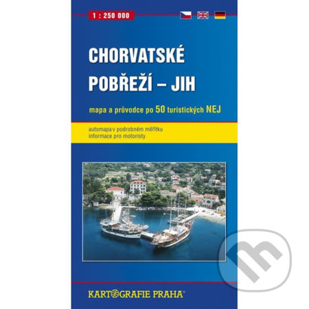 Chorvatské pobřeží - jih, 1:250 000 (Kartografie Praha). Kartografie Praha, 2008 Chorvatské pobřeží - jih, 1:250 000 (Kartografie Praha). Kartografie Praha, 2008