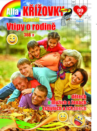 Kniha: Křížovky speciál: Vtipy o rodině (Alfasoft). Alfasoft, 2018 Kniha: Křížovky speciál: Vtipy o rodině (Alfasoft). Alfasoft, 2018