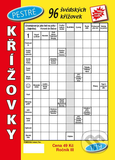 Kniha: Pestré křížovky 1/2019 (Telpres). Telpres, 2019 Kniha: Pestré křížovky 1/2019 (Telpres). Telpres, 2019