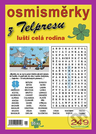 Kniha: Osmisměrky z Telpresu luští celá rodina 1/18 (Pavel Mazáč). Telpres, 2018 Kniha: Osmisměrky z Telpresu luští celá rodina 1/18 (Pavel Mazáč). Telpres, 2018