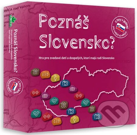 Spoločenská hra: Poznáš Slovensko? (Daniel Kollár a Juraj Kucharík). DAJAMA, 2019 Spoločenská hra: Poznáš Slovensko? (Daniel Kollár a Juraj Kucharík). DAJAMA, 2019