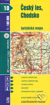 Český les, Chodsko turistická mapa 1:100 000 (Kartografie Praha). Kartografie Praha, 2004 Český les, Chodsko turistická mapa 1:100 000 (Kartografie Praha). Kartografie Praha, 2004