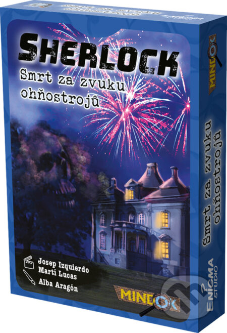 Spoločenská hra: Sherlock 2: Smrt za zvuků ohňostrojů (Francisco Gallego Arredondo a Martí Lucas Feliu). Mindok, 2019 Spoločenská hra: Sherlock 2: Smrt za zvuků ohňostrojů (Francisco Gallego Arredondo a Martí Lucas Feliu). Mindok, 2019