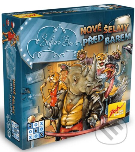 Spoločenská hra: Safari Bar 2 - Nové šelmy před barem (Anna Oppolzer a Stefan Kloß). REXhry, 2019 Spoločenská hra: Safari Bar 2 - Nové šelmy před barem (Anna Oppolzer a Stefan Kloß). REXhry, 2019