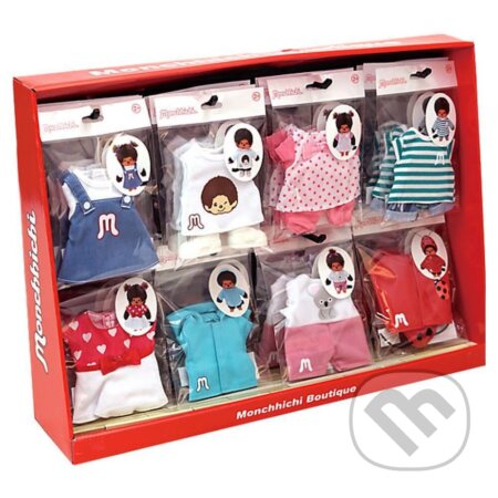 Mončiči minibutik sezóna 1 - outfit mix (Monchhichi). Monchhichi, 2019 Mončiči minibutik sezóna 1 - outfit mix (Monchhichi). Monchhichi, 2019