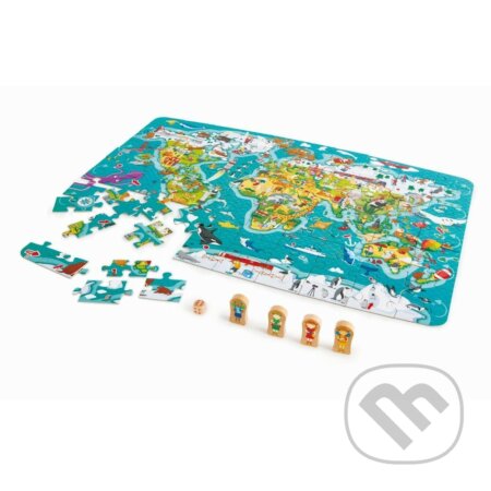 Puzzle: 2v1 puzzle a hra Cesta svetom (Hape). Hape, 2019 Puzzle: 2v1 puzzle a hra Cesta svetom (Hape). Hape, 2019