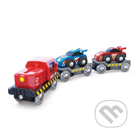 Společenská hra: Vlakový transportér pretekárskych áut (Hape). Hape, 2019 Společenská hra: Vlakový transportér pretekárskych áut (Hape). Hape, 2019