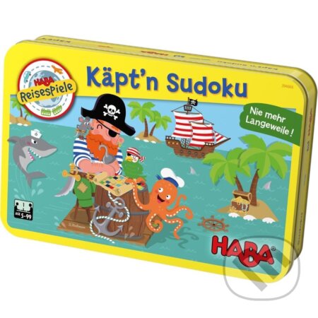 Spoločenská hra: Hra v plechovke: Kapitán Sudoku (Haba). Haba, 2019 Spoločenská hra: Hra v plechovke: Kapitán Sudoku (Haba). Haba, 2019
