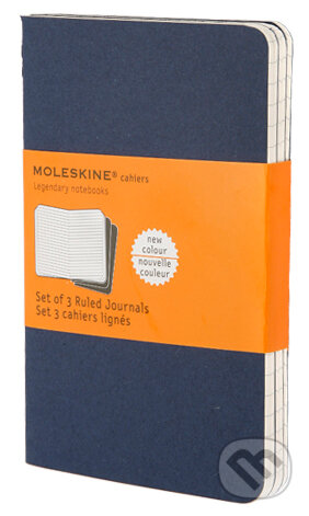 Moleskine - sada 3 malých linajkových notesov (modrá väzba), Moleskine