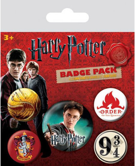 Placky Harry Potter: Gryffindor set 5 kusov (Harry Potter). Harry Potter, 2019 Placky Harry Potter: Gryffindor set 5 kusov (Harry Potter). Harry Potter, 2019