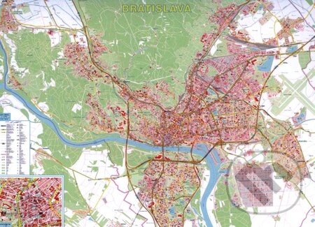 Bratislava - nástenná mapa 1:15 000 (VKÚ Harmanec). VKÚ Harmanec Bratislava - nástenná mapa 1:15 000 (VKÚ Harmanec). VKÚ Harmanec