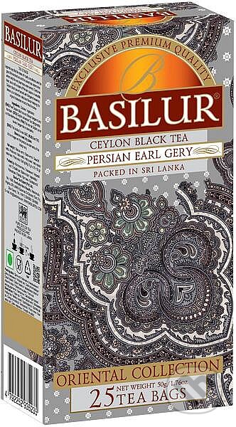Kávy a čaje: BASILUR Orient Persian Earl Grey (Bio - Racio). Bio - Racio, 2019 Kávy a čaje: BASILUR Orient Persian Earl Grey (Bio - Racio). Bio - Racio, 2019