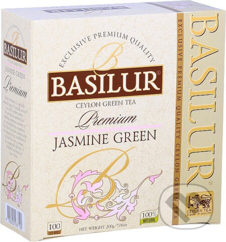 Kávy a čaje: BASILUR Premium Jasmine Green (Bio - Racio). Bio - Racio, 2019 Kávy a čaje: BASILUR Premium Jasmine Green (Bio - Racio). Bio - Racio, 2019