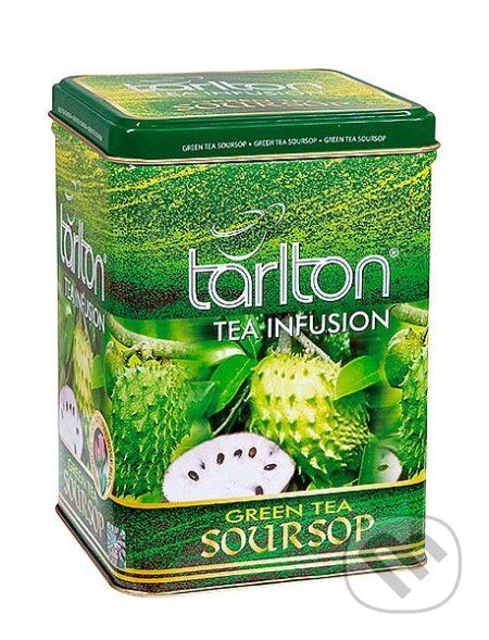 Kávy a čaje: TARLTON Green Soursop zelený čaj (Bio - Racio). Bio - Racio, 2019 Kávy a čaje: TARLTON Green Soursop zelený čaj (Bio - Racio). Bio - Racio, 2019