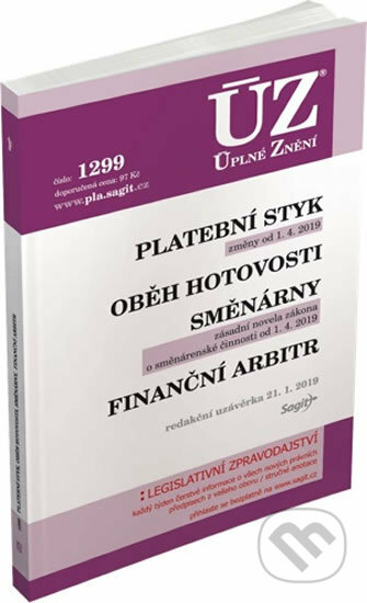 Kniha: Platební styk, oběh hotovosti, směnárny, finanční arbitr (Sagit). Sagit, 2019 Kniha: Platební styk, oběh hotovosti, směnárny, finanční arbitr (Sagit). Sagit, 2019